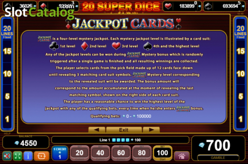 Οθόνη9. 20 Super Dice Κουλοχέρης