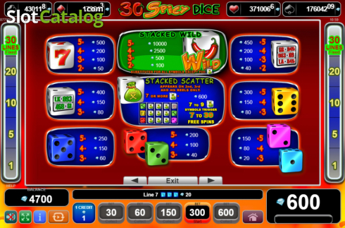 Οθόνη7. 30 Spicy Dice Κουλοχέρης