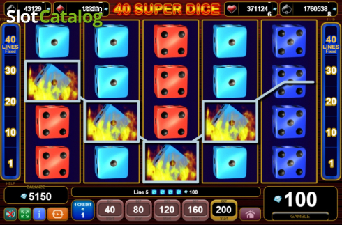 Οθόνη6. 40 Super Dice Κουλοχέρης