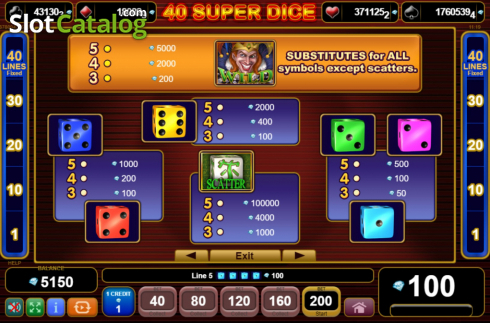 Οθόνη7. 40 Super Dice Κουλοχέρης