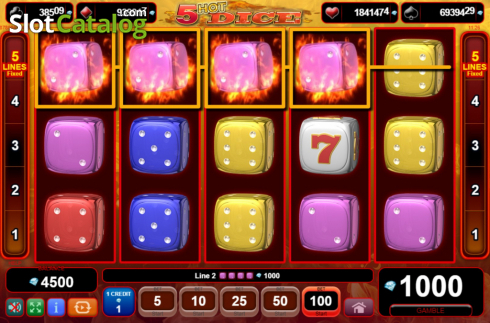 Οθόνη4. 5 Hot Dice Κουλοχέρης
