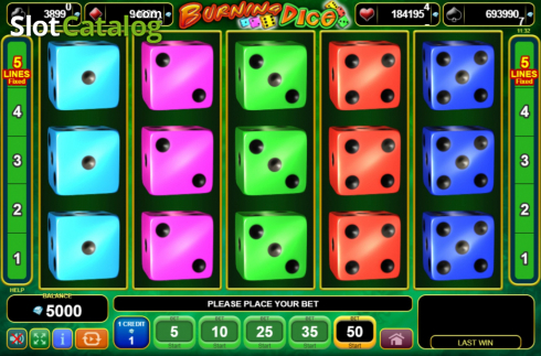 Οθόνη2. Burning Dice (Amusnet) Κουλοχέρης