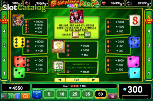 Οθόνη7. Burning Dice (Amusnet) Κουλοχέρης