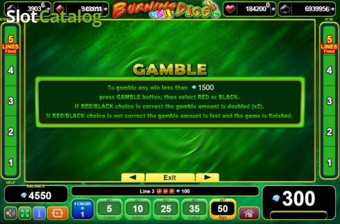 Οθόνη8. Burning Dice (Amusnet) Κουλοχέρης