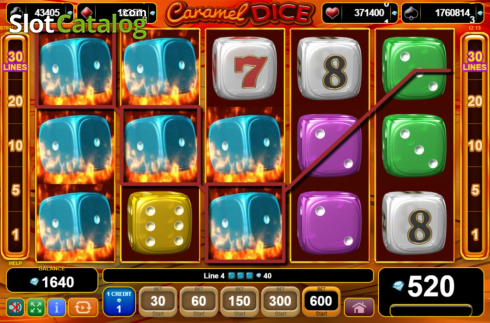 Οθόνη4. Caramel Dice Κουλοχέρης