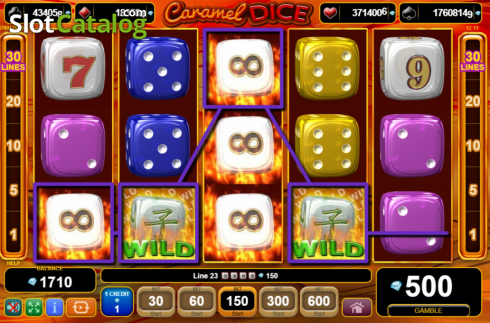Οθόνη5. Caramel Dice Κουλοχέρης