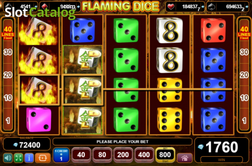 Οθόνη6. Flaming Dice Κουλοχέρης
