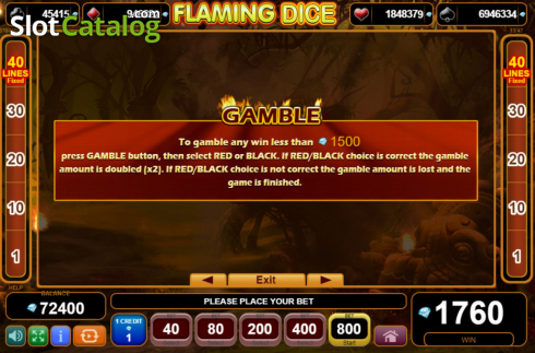 Οθόνη8. Flaming Dice Κουλοχέρης