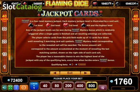 Οθόνη9. Flaming Dice Κουλοχέρης