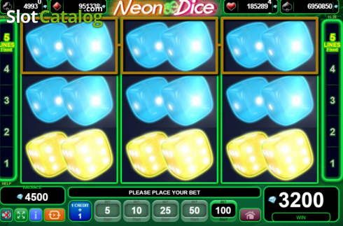 Οθόνη3. Neon Dice (Amusnet) Κουλοχέρης