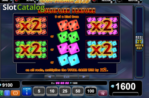 Οθόνη8. Supreme Dice Κουλοχέρης