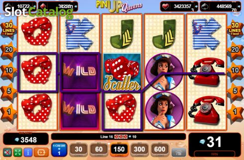 Οθόνη3. Pin Up Queens (Amusnet) Κουλοχέρης