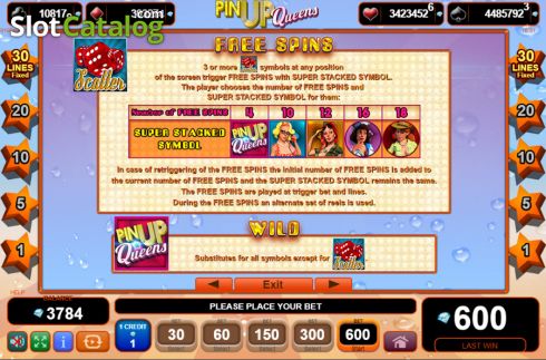 Οθόνη6. Pin Up Queens (Amusnet) Κουλοχέρης