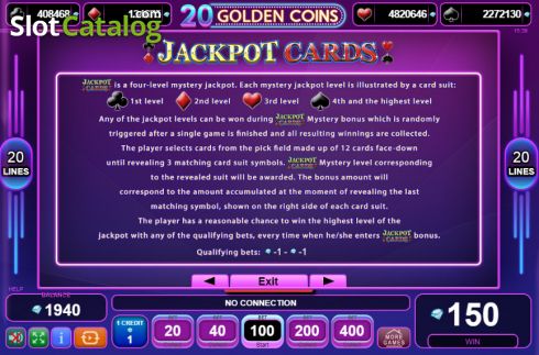 Οθόνη7. 20 Golden Coins Κουλοχέρης