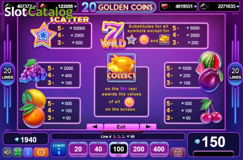 Οθόνη8. 20 Golden Coins Κουλοχέρης
