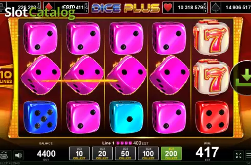 Οθόνη4. Dice Plus Κουλοχέρης