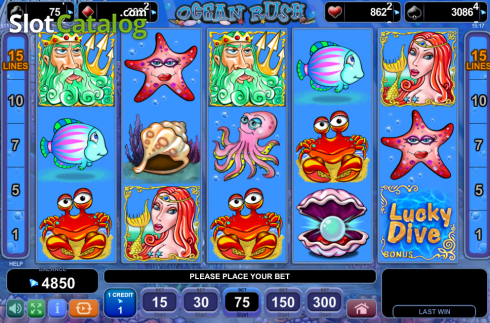 Οθόνη7. Ocean Rush Κουλοχέρης