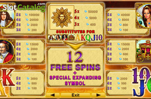 Οθόνη3. Versailles Gold (Amusnet) Κουλοχέρης 