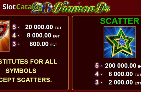 Οθόνη2. 20 Diamonds Κουλοχέρης 