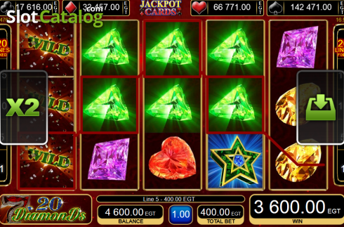 Οθόνη7. 20 Diamonds Κουλοχέρης 