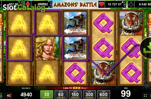 Οθόνη8. Amazons' Battle (Amusnet) Κουλοχέρης