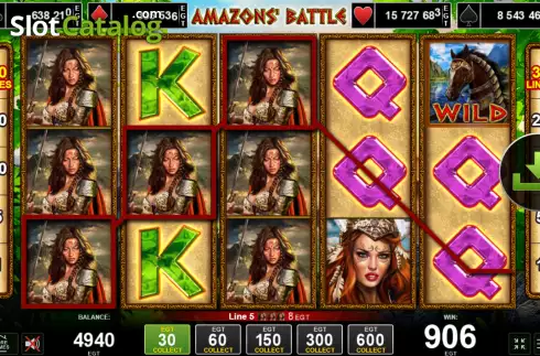 Οθόνη9. Amazons' Battle (Amusnet) Κουλοχέρης