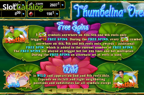 Οθόνη3. Thumbelina's Dream Κουλοχέρης 