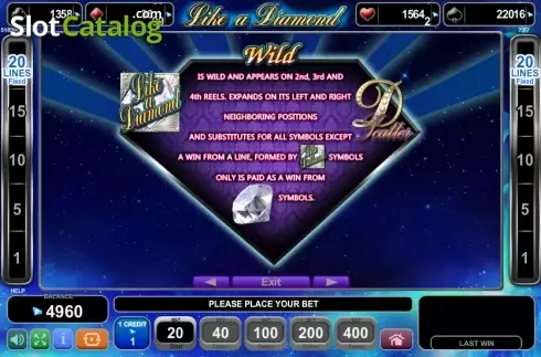 Πίνακας πληρωμών 2. Like a Diamond Κουλοχέρης