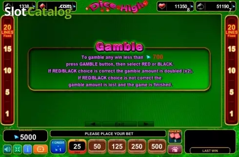 Πίνακας πληρωμών 3. Dice High Κουλοχέρης