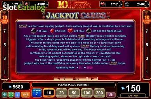 Οθόνη7. 10 Burning Heart (Amusnet) Κουλοχέρης