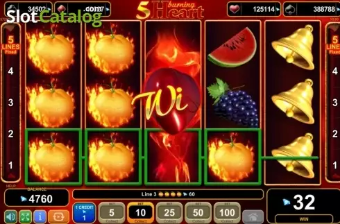 Οθόνη4. 5 Burning Heart (Amusnet) Κουλοχέρης