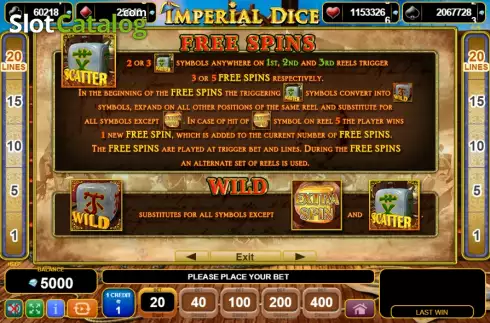 Οθόνη7. Imperial Dice Κουλοχέρης 