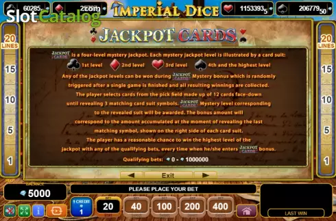 Οθόνη9. Imperial Dice Κουλοχέρης 