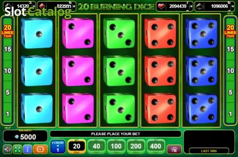Οθόνη2. 20 Burning Dice Κουλοχέρης