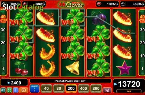 Οθόνη5. 40 Mega Clover (Amusnet) Κουλοχέρης 