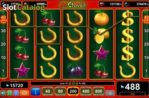 Οθόνη6. 40 Mega Clover (Amusnet) Κουλοχέρης 