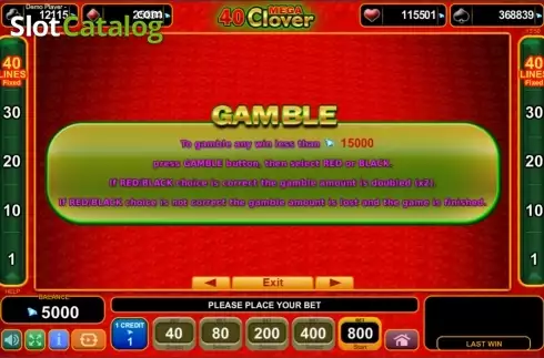 Οθόνη8. 40 Mega Clover (Amusnet) Κουλοχέρης 