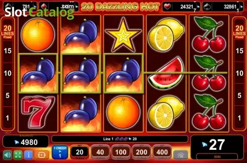 Οθόνη3. 20 Dazzling Hot (Amusnet) Κουλοχέρης