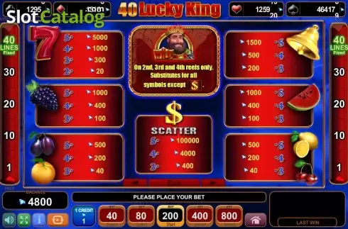 Οθόνη3. 40 Lucky King (Amusnet) Κουλοχέρης