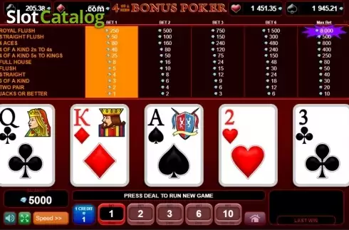 Οθόνη2. 4 of a kind Bonus Poker (Amusnet) Κουλοχέρης