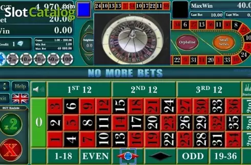 Οθόνη2. European Roulette (Amusnet) Κουλοχέρης 