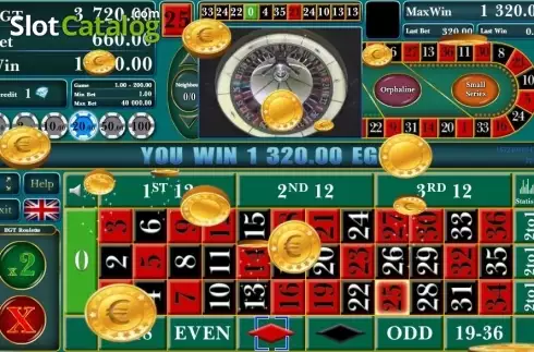 Οθόνη3. European Roulette (Amusnet) Κουλοχέρης 