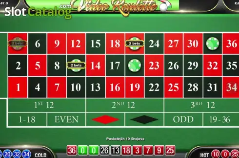 Οθόνη2. Video Roulette (Elbet) Κουλοχέρης 
