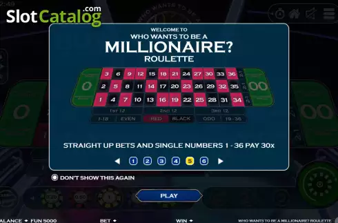 Οθόνη6. Who Wants To Be A Millionaire Roulette (Electric Elephant) Κουλοχέρης