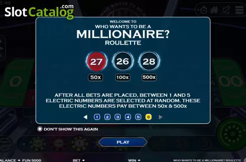 Οθόνη7. Who Wants To Be A Millionaire Roulette (Electric Elephant) Κουλοχέρης