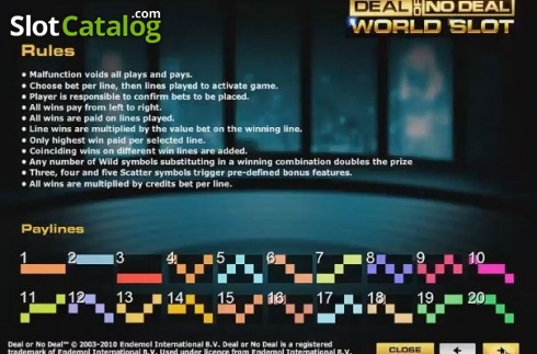 Οθόνη4. Deal or no Deal World Κουλοχέρης