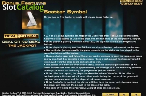 Οθόνη5. Deal or no Deal World Κουλοχέρης