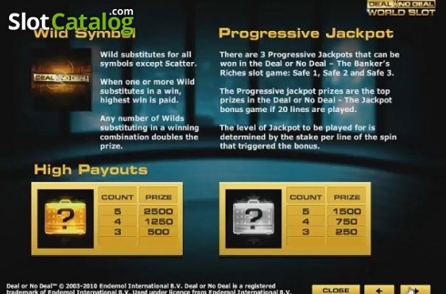 Οθόνη7. Deal or no Deal World Κουλοχέρης