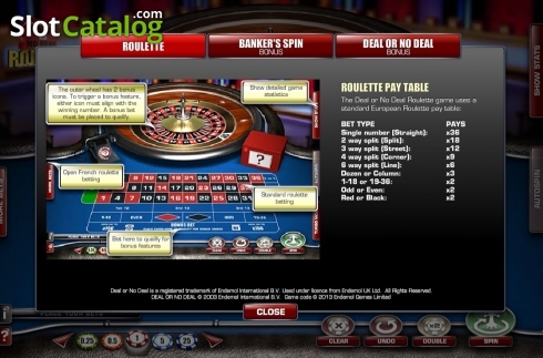 Οθόνη4. Deal Or No Deal Roulette Κουλοχέρης 
