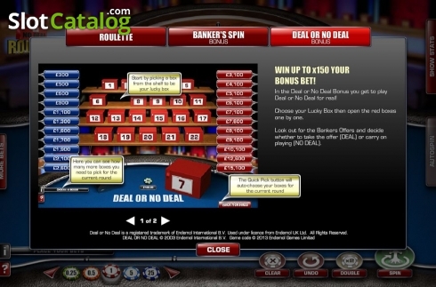Οθόνη6. Deal Or No Deal Roulette Κουλοχέρης 